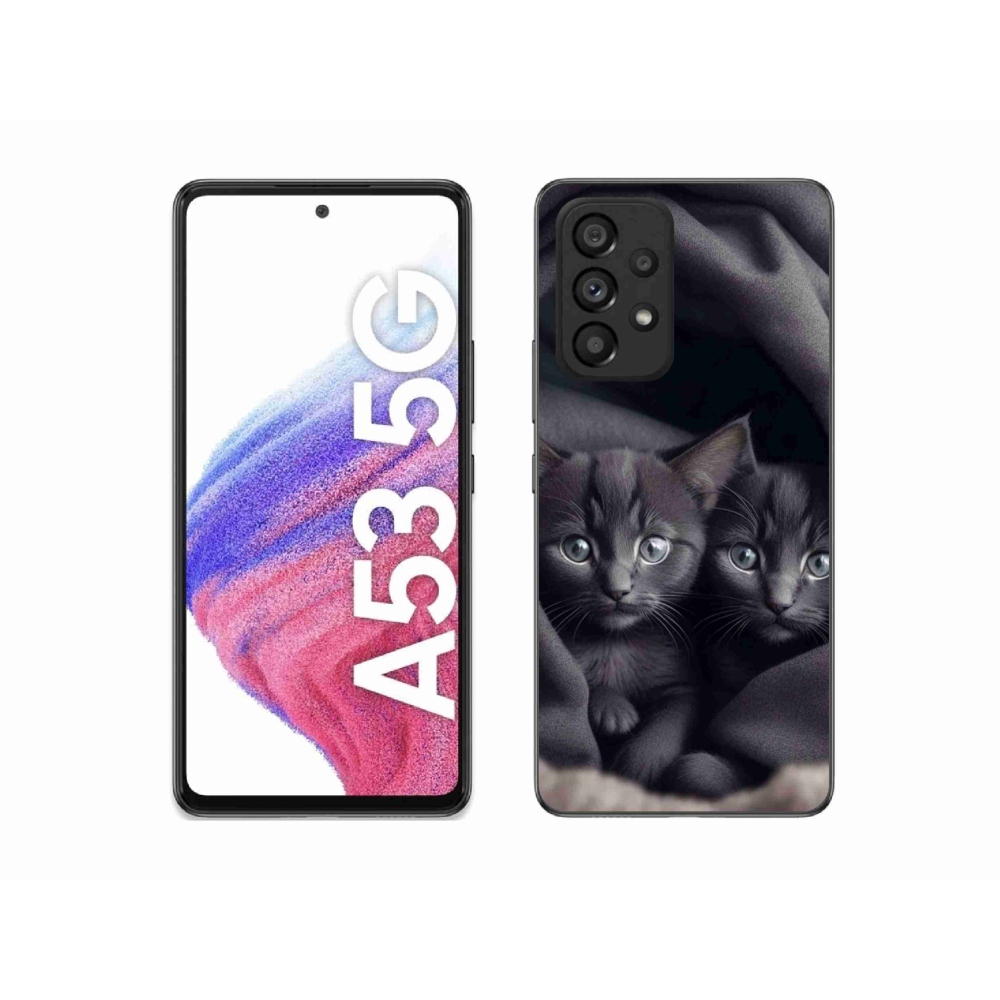 Gelový kryt mmCase na Samsung Galaxy A53 - kočičí duo
