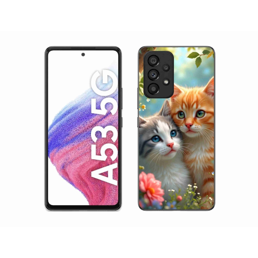 Gelový kryt mmCase na Samsung Galaxy A53 - kočičí láska 2