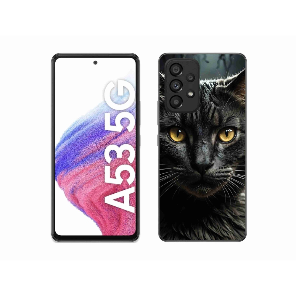 Gelový kryt mmCase na Samsung Galaxy A53 - kočičí pohled 3