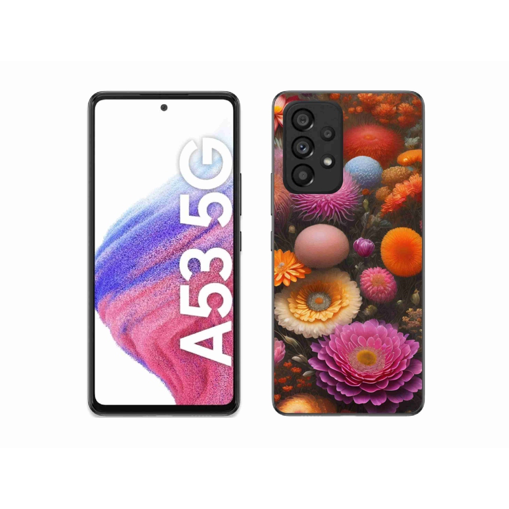 Gelový kryt mmCase na Samsung Galaxy A53 - květinová kompozice