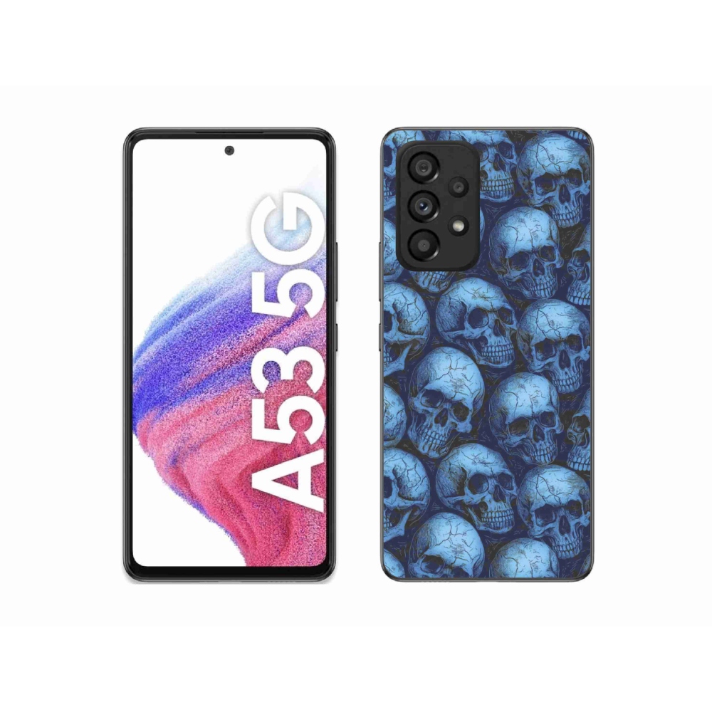 Gelový kryt mmCase na Samsung Galaxy A53 - lebky