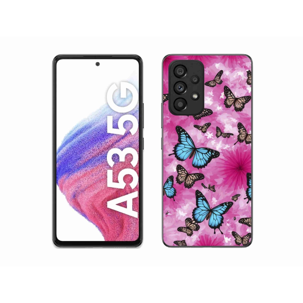 Gelový kryt mmCase na Samsung Galaxy A53 - motýlí zahrada