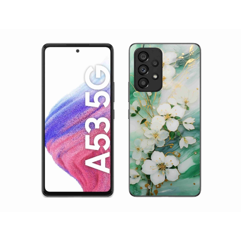 Gelový kryt mmCase na Samsung Galaxy A53 - něžné květy