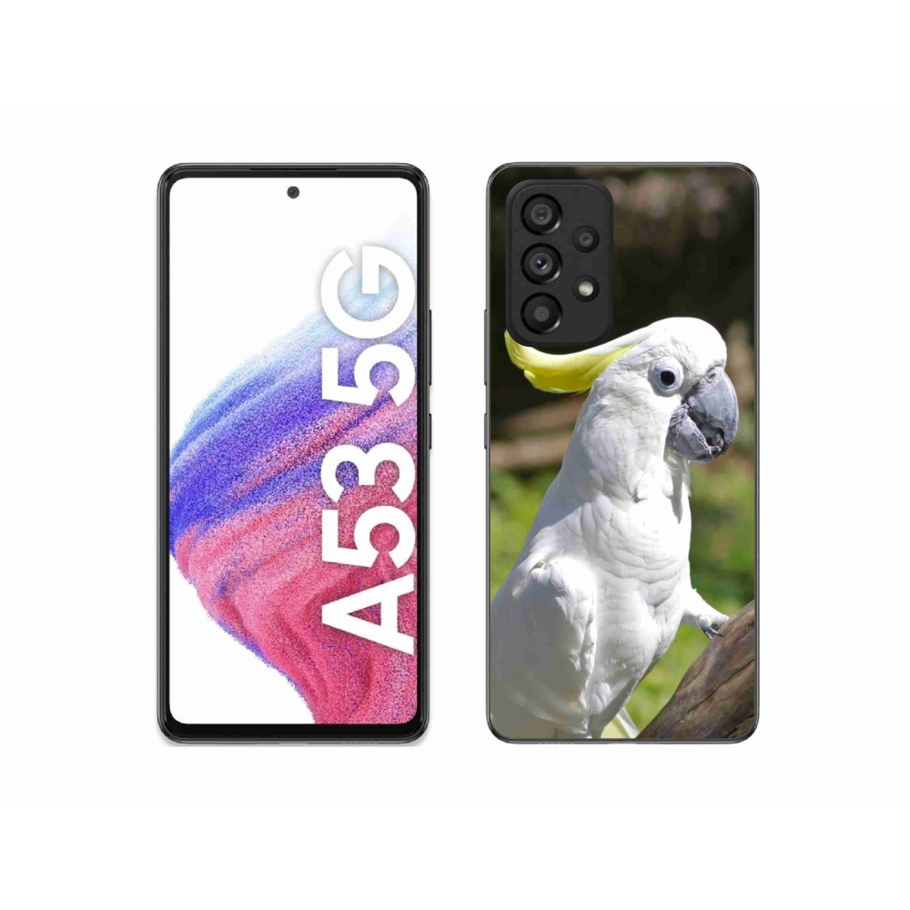 Gelový kryt mmCase na Samsung Galaxy A53 - papoušek kakadu 2