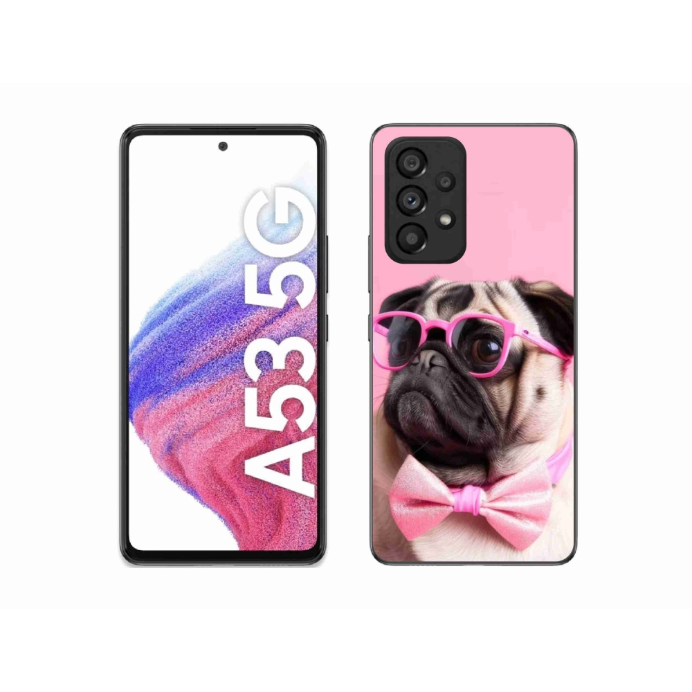 Gelový kryt mmCase na Samsung Galaxy A53 - stylový mops