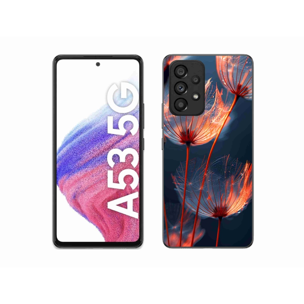 Gelový kryt mmCase na Samsung Galaxy A53 - světélkující chmýří