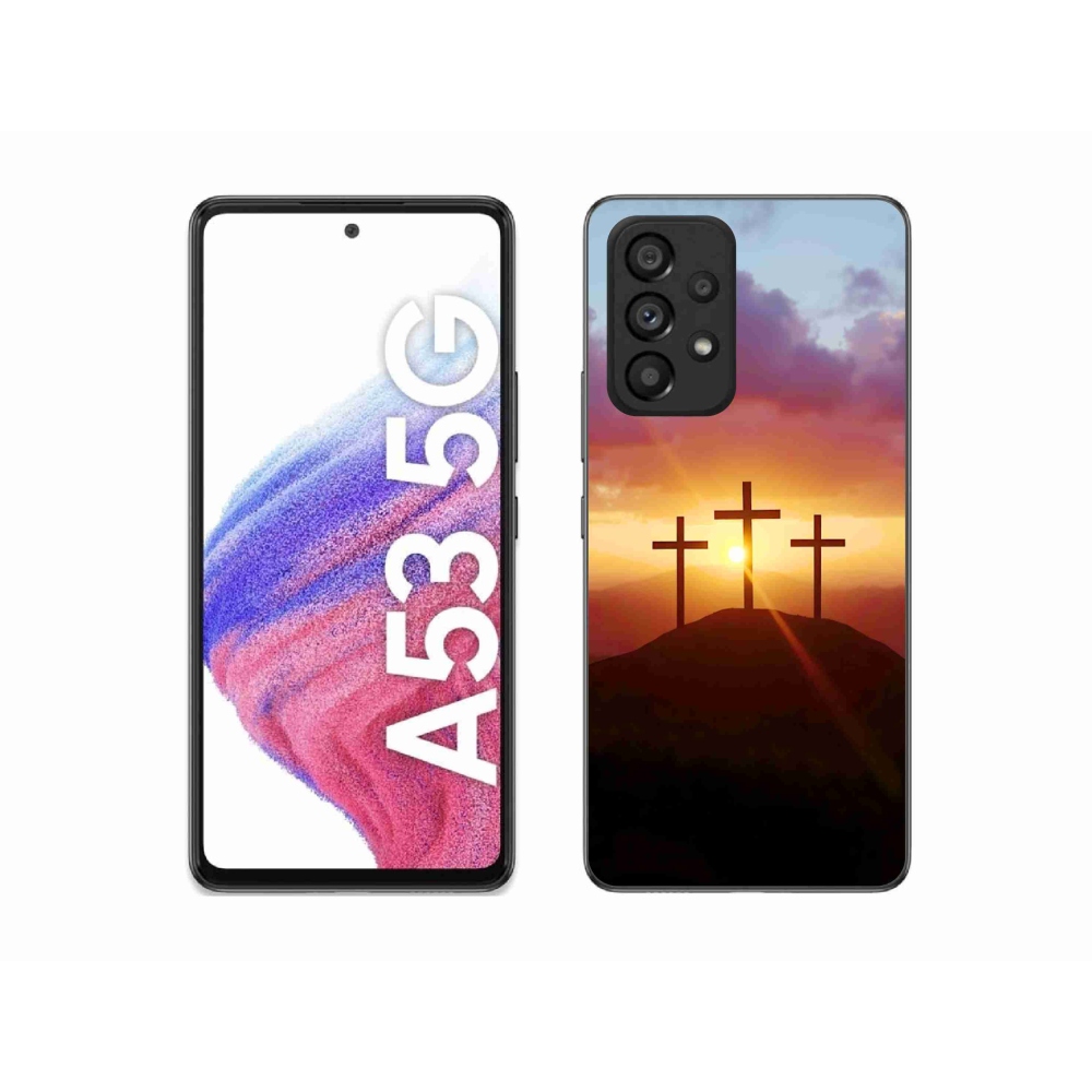 Gelový kryt mmCase na Samsung Galaxy A53 - tři kříže