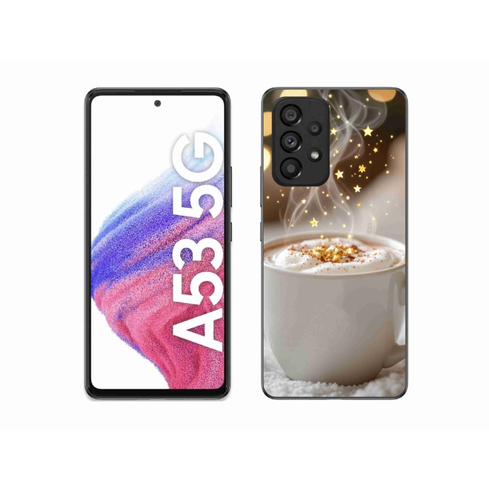 Gelový kryt mmCase na Samsung Galaxy A53 - vánoční horký nápoj