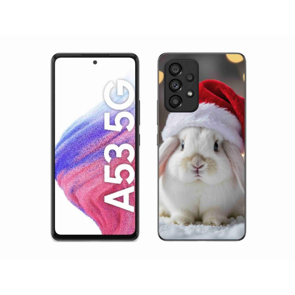 Gelový kryt mmCase na Samsung Galaxy A53 - vánoční králík