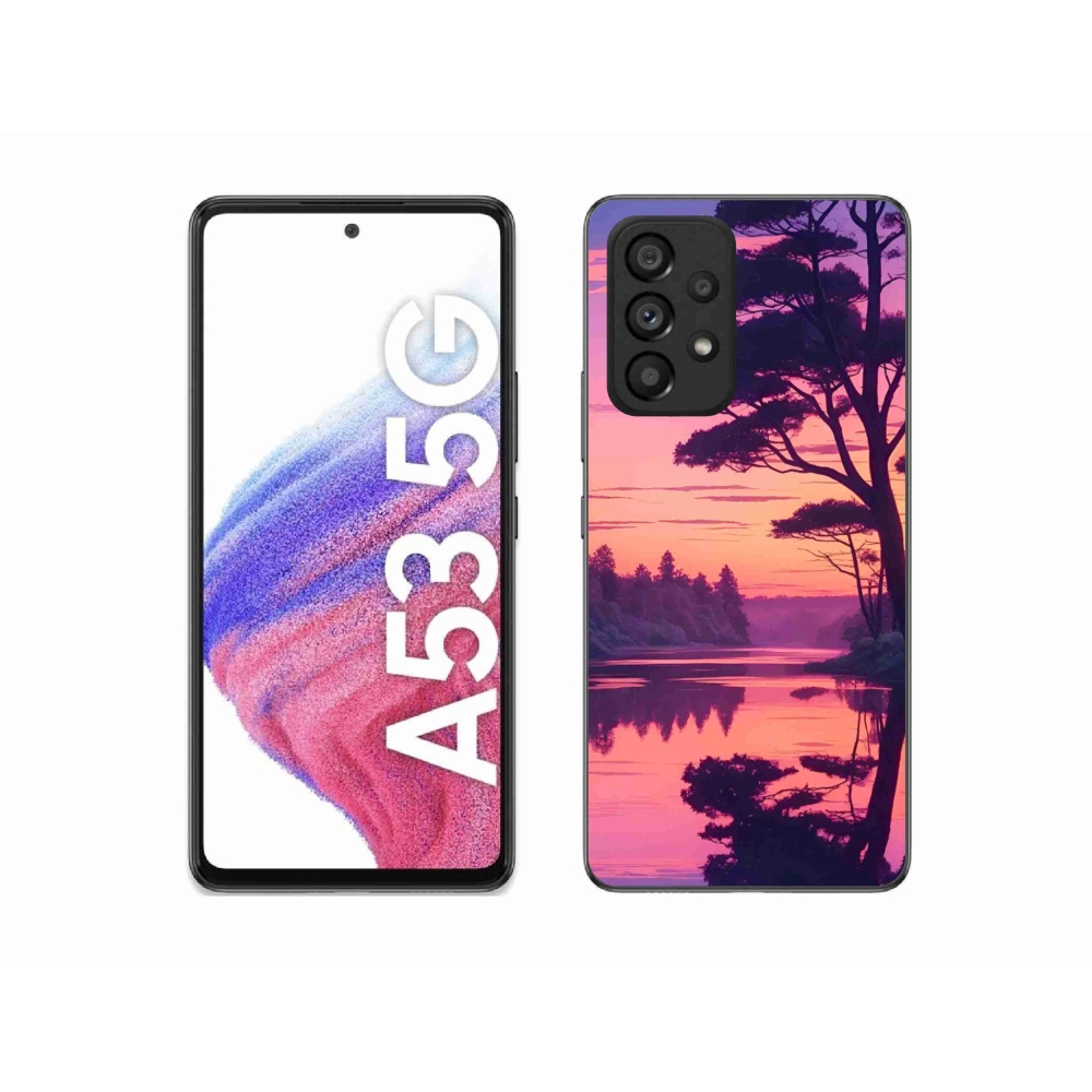 Gelový kryt mmCase na Samsung Galaxy A53 - západ slunce nad jezerem