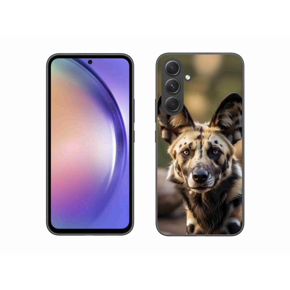 Gelový kryt mmCase na Samsung Galaxy A54 5G - africký divoký pes