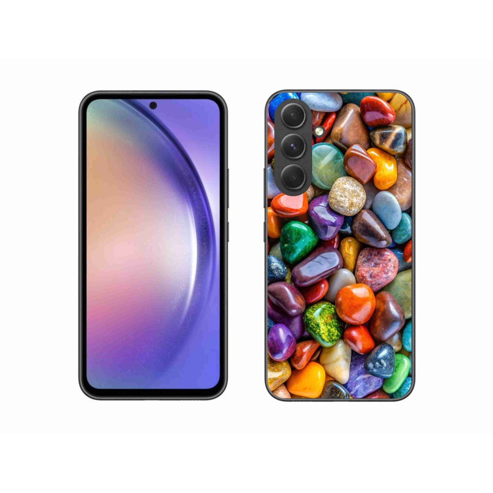 Gelový kryt mmCase na Samsung Galaxy A54 5G - barevné kamínky