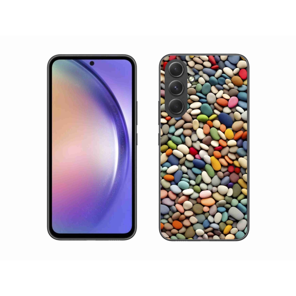 Gelový kryt mmCase na Samsung Galaxy A54 5G - barevné kamínky 2