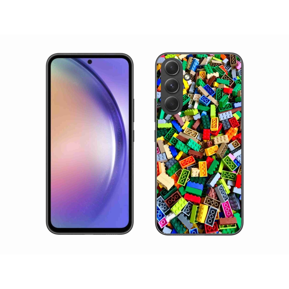 Gelový kryt mmCase na Samsung Galaxy A54 5G - barevné stavební kostky