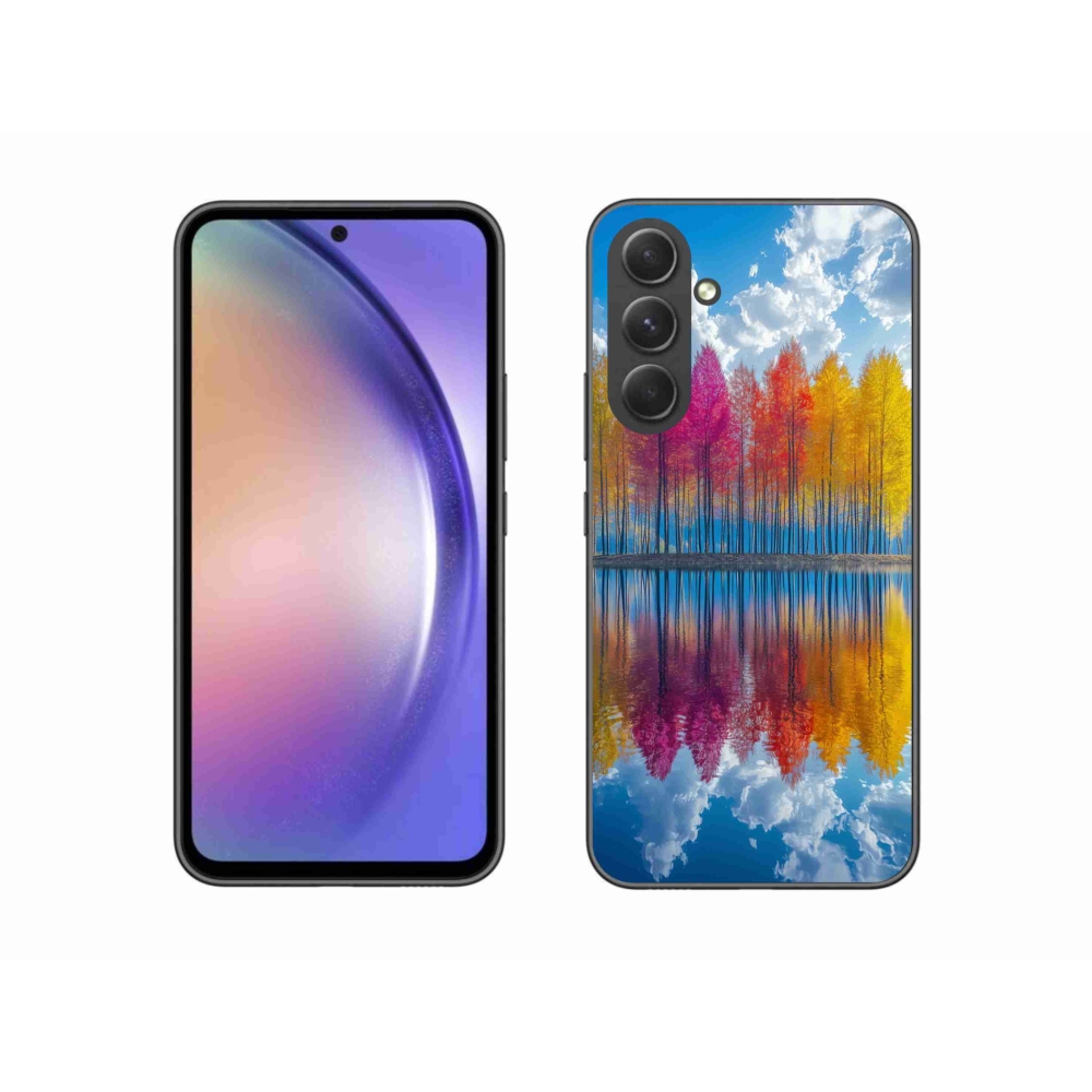 Gelový kryt mmCase na Samsung Galaxy A54 5G - barevné stromy