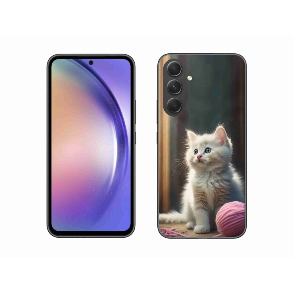 Gelový kryt mmCase na Samsung Galaxy A54 5G - bílé kotě 2