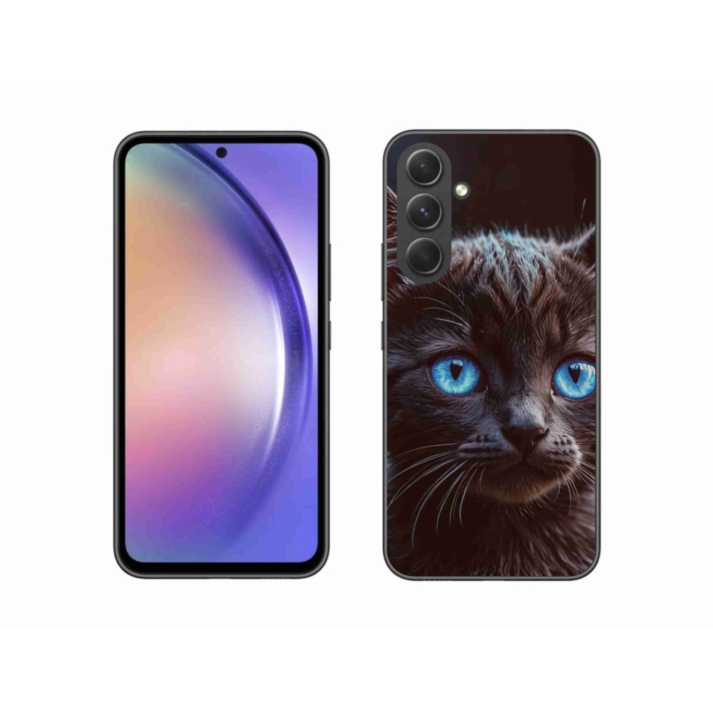 Gelový kryt mmCase na Samsung Galaxy A54 5G - černé kotě 2