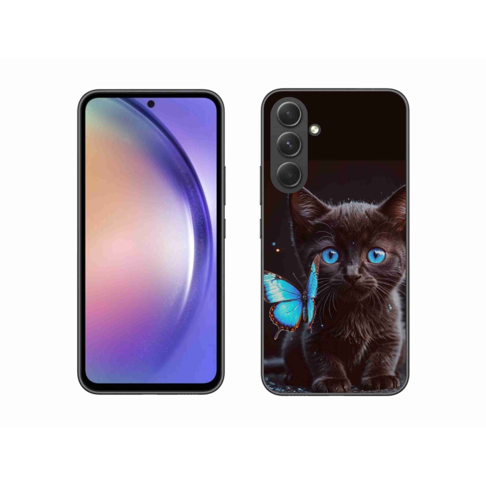 Gelový kryt mmCase na Samsung Galaxy A54 5G - černé kotě 3