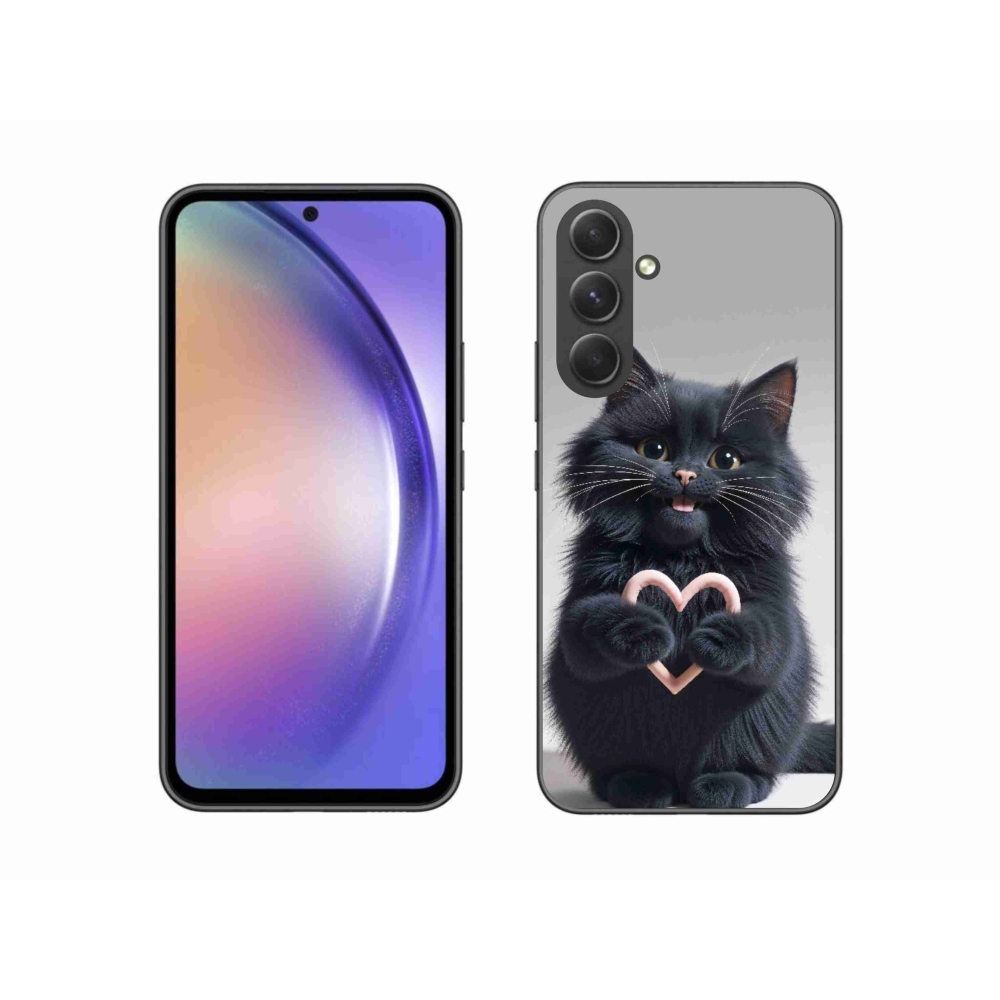 Gelový kryt mmCase na Samsung Galaxy A54 5G - kočičí láska 3
