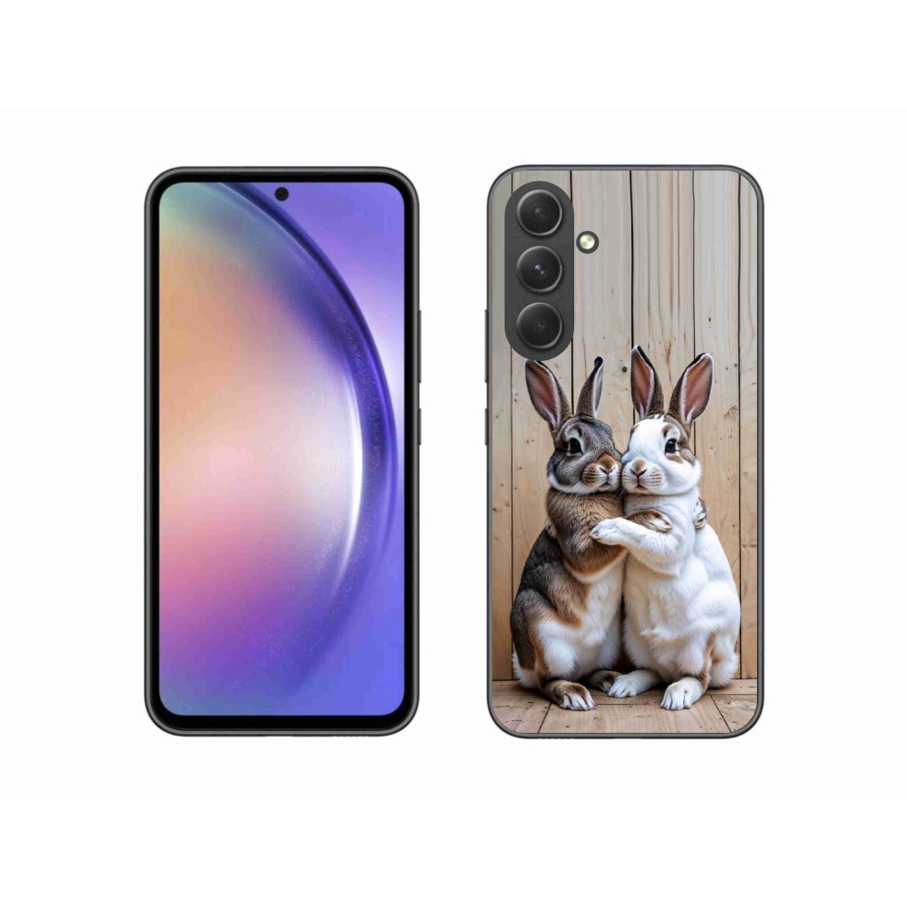 Gelový kryt mmCase na Samsung Galaxy A54 5G - králičí pár