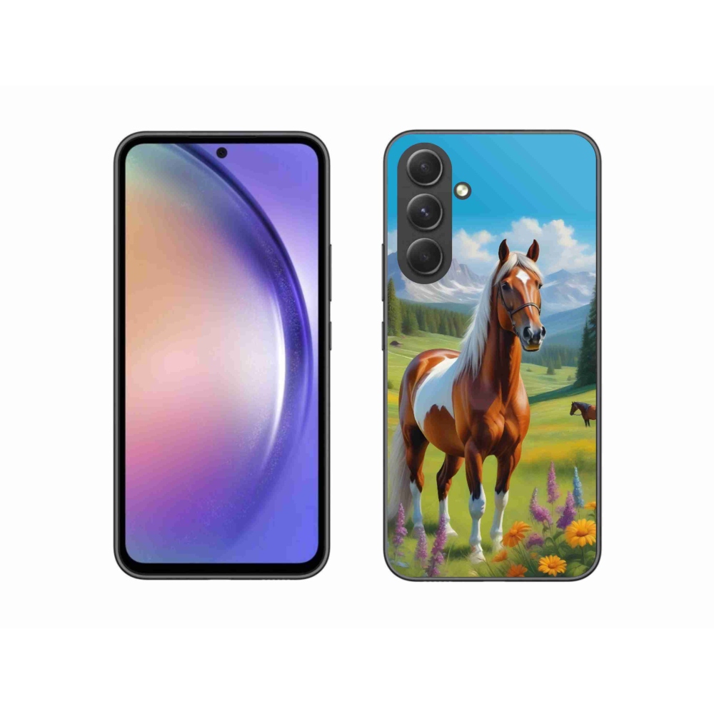 Gelový kryt mmCase na Samsung Galaxy A54 5G - kůň na louce