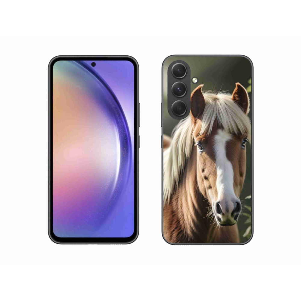 Gelový kryt mmCase na Samsung Galaxy A54 5G - kůň se světlou hřívou