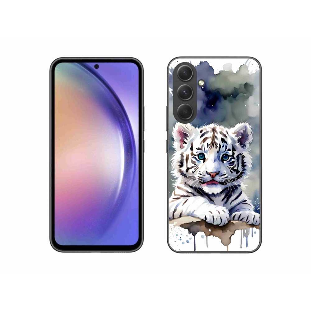 Gelový kryt mmCase na Samsung Galaxy A54 5G - mládě bílého tygra