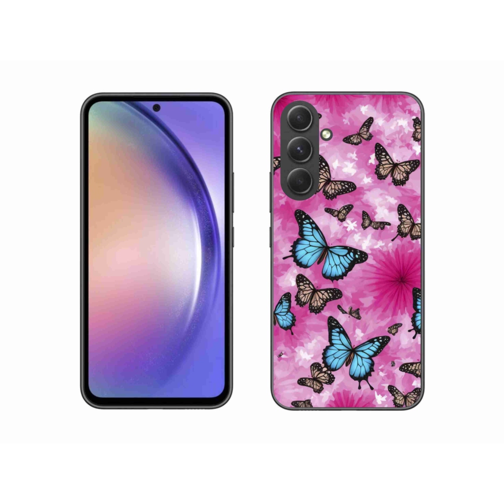Gelový kryt mmCase na Samsung Galaxy A54 5G - motýlí zahrada