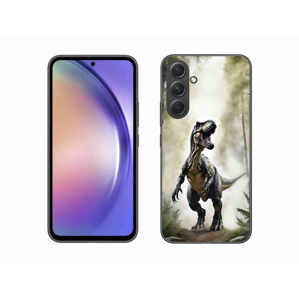Gelový kryt mmCase na Samsung Galaxy A54 5G - naštvaný T-Rex