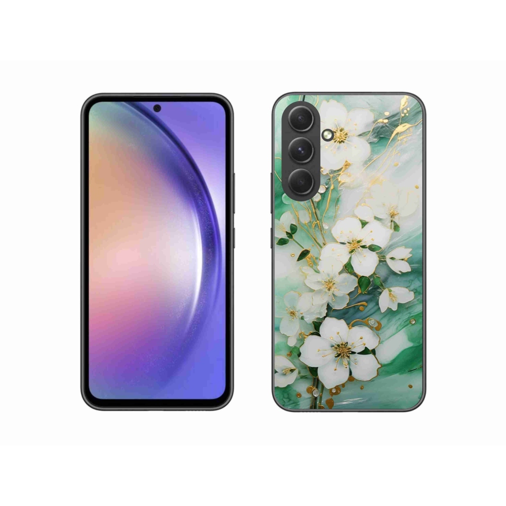 Gelový kryt mmCase na Samsung Galaxy A54 5G - něžné květy