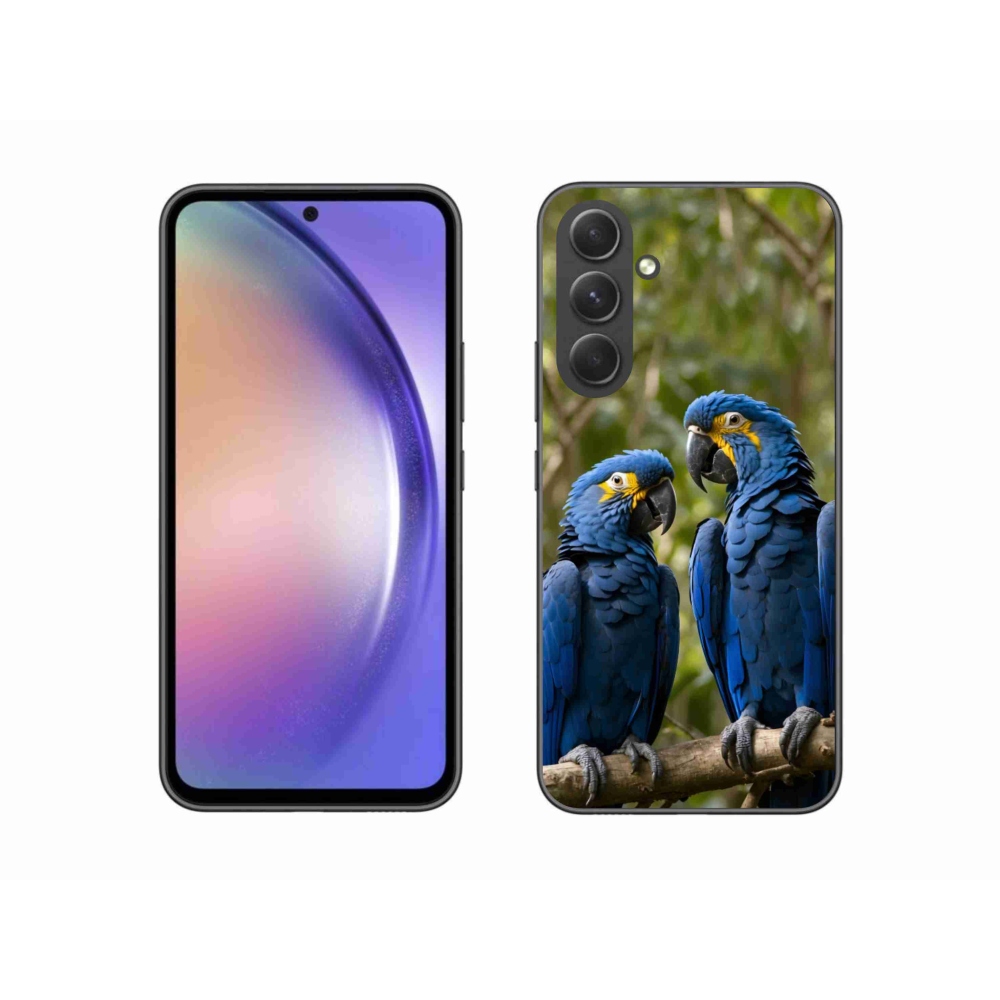 Gelový kryt mmCase na Samsung Galaxy A54 5G - papouščí duo