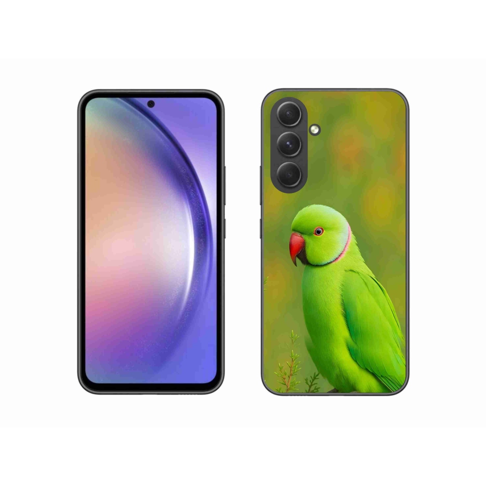 Gelový kryt mmCase na Samsung Galaxy A54 5G - papoušek alexandr 2