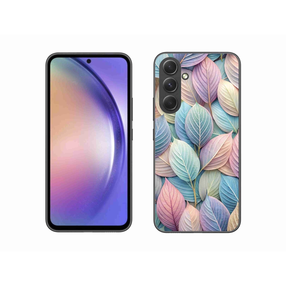 Gelový kryt mmCase na Samsung Galaxy A54 5G - pastelové listy