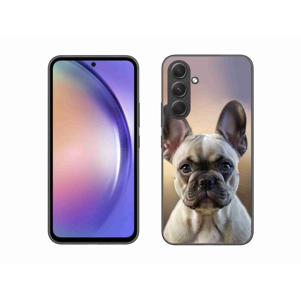 Gelový kryt mmCase na Samsung Galaxy A54 5G - roztomilý francouzský buldoček