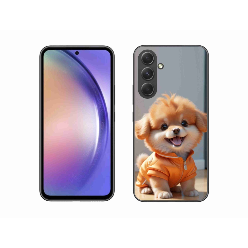 Gelový kryt mmCase na Samsung Galaxy A54 5G - roztomilý pomeranian v mikině