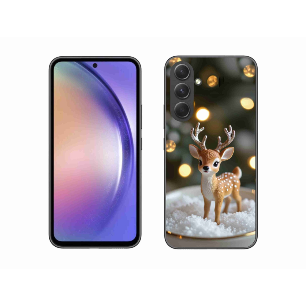 Gelový kryt mmCase na Samsung Galaxy A54 5G - roztomilý vánoční jelen