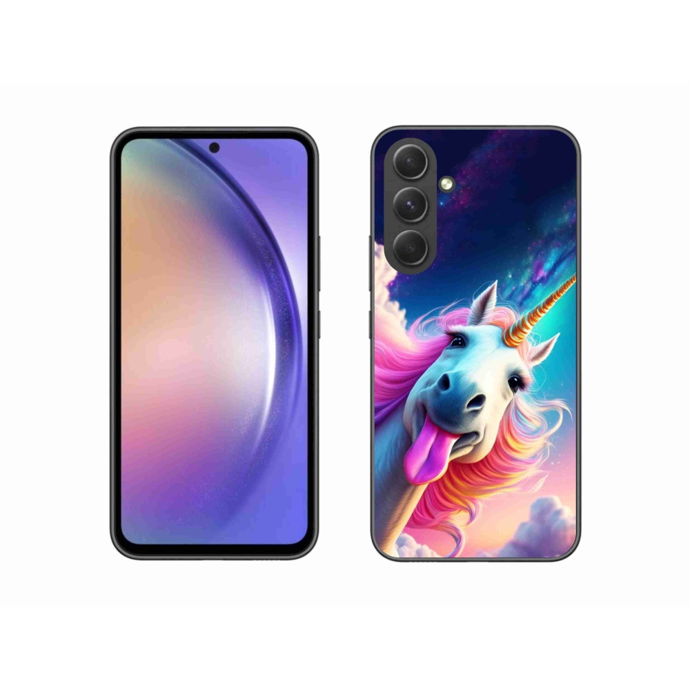 Gelový kryt mmCase na Samsung Galaxy A54 5G - šílený jednorožec