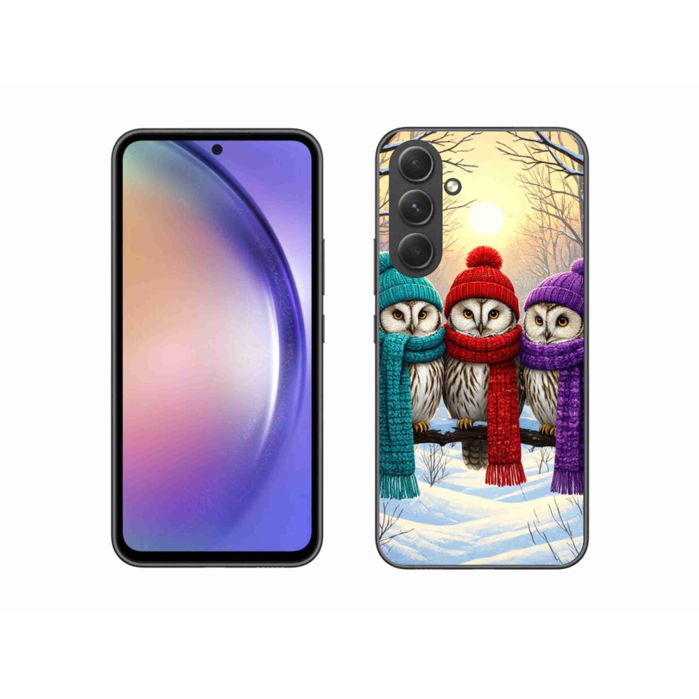 Gelový kryt mmCase na Samsung Galaxy A54 5G - soví přátelé