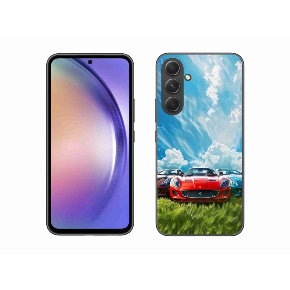 Gelový kryt mmCase na Samsung Galaxy A54 5G - sportovní vozy