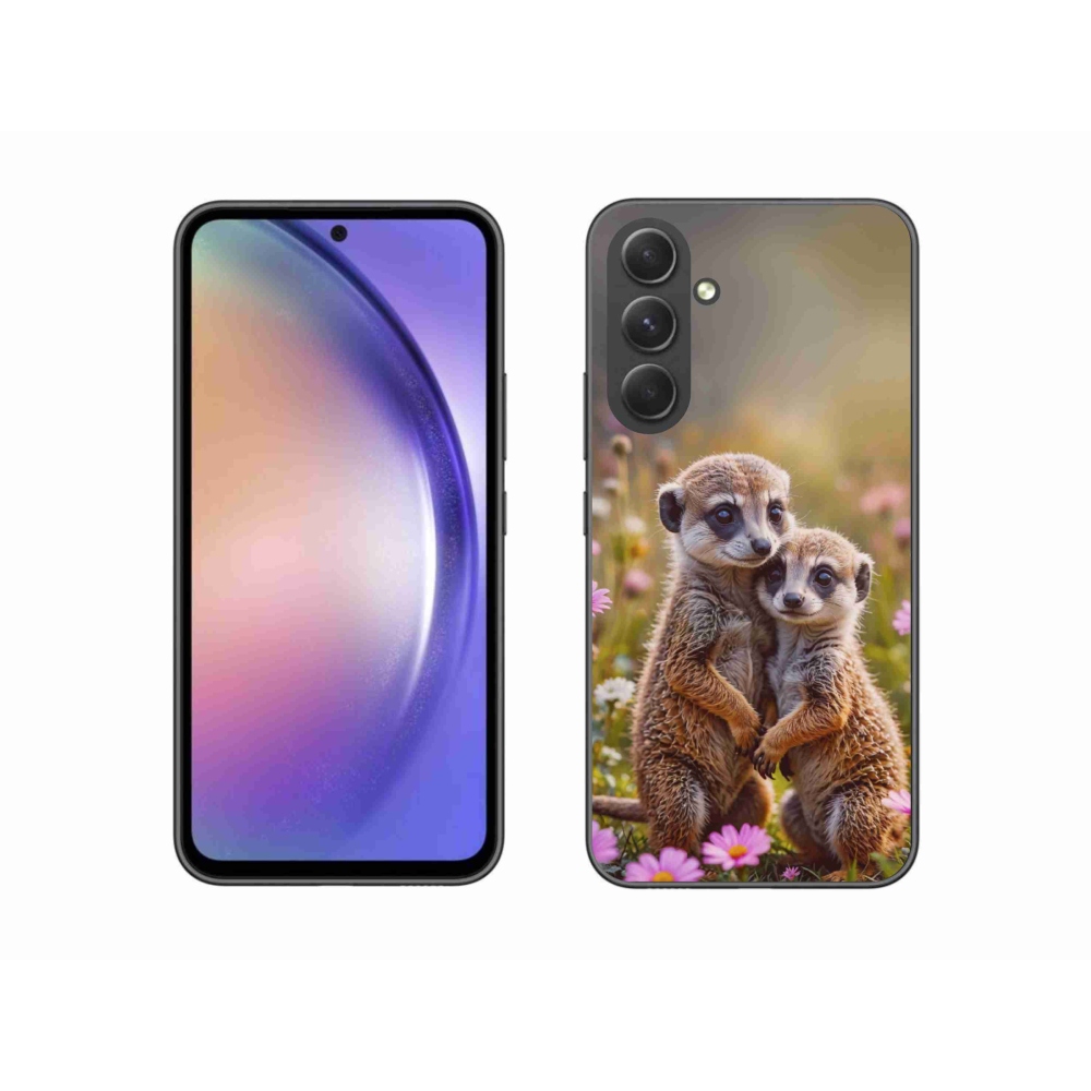 Gelový kryt mmCase na Samsung Galaxy A54 5G - surikatí duo