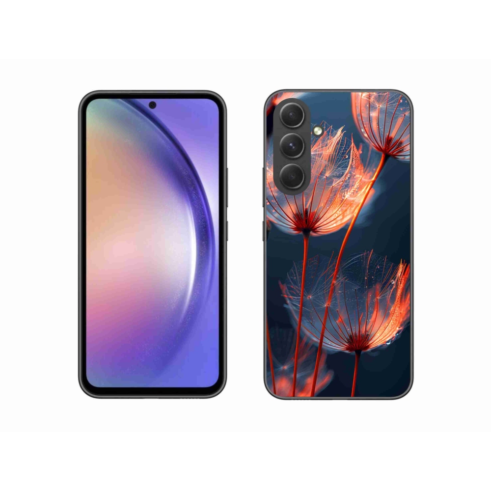 Gelový kryt mmCase na Samsung Galaxy A54 5G - světélkující chmýří