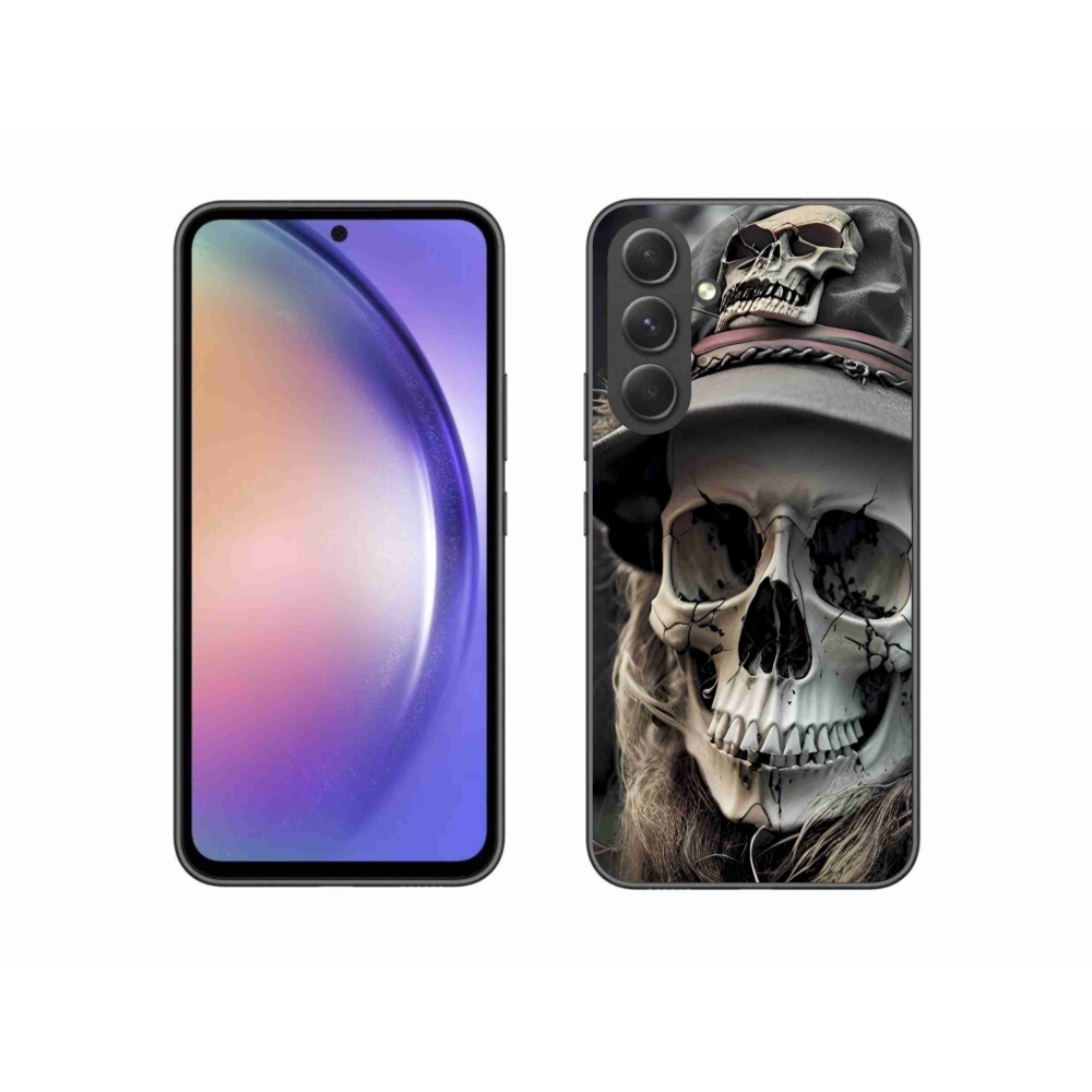 Gelový kryt mmCase na Samsung Galaxy A54 5G - temná lebka