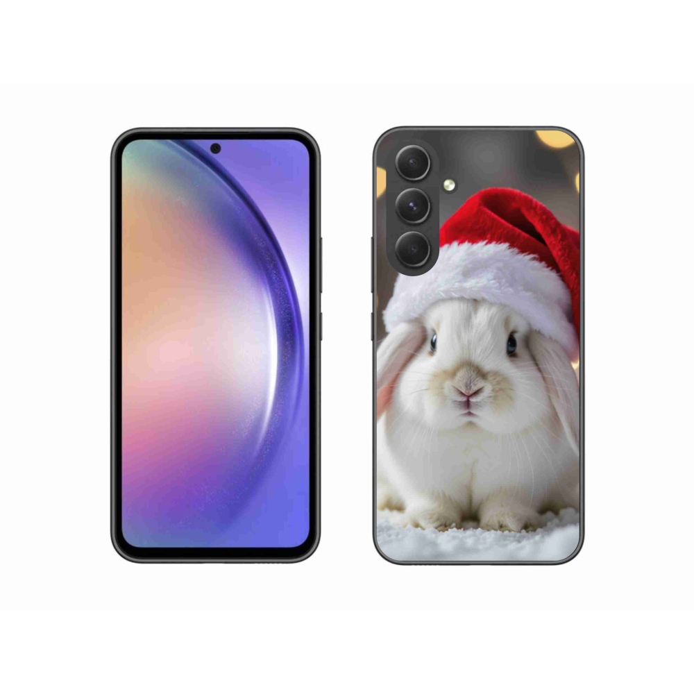 Gelový kryt mmCase na Samsung Galaxy A54 5G - vánoční králík