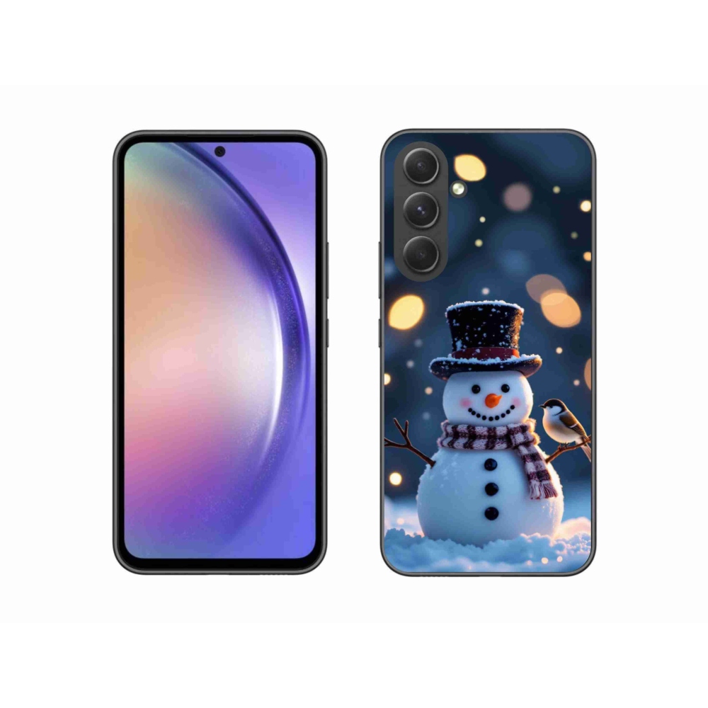 Gelový kryt mmCase na Samsung Galaxy A54 5G - vánoční sněhulák