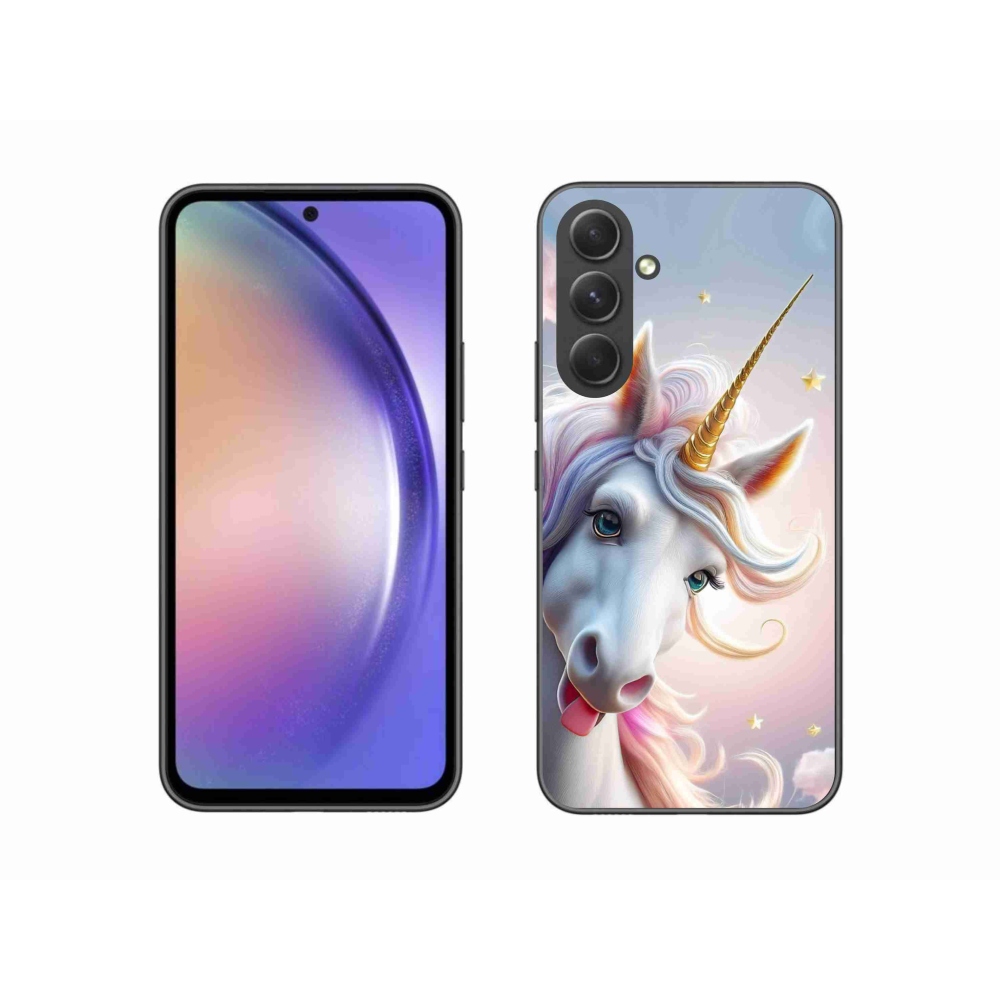 Gelový kryt mmCase na Samsung Galaxy A54 5G - veselý jednorožec