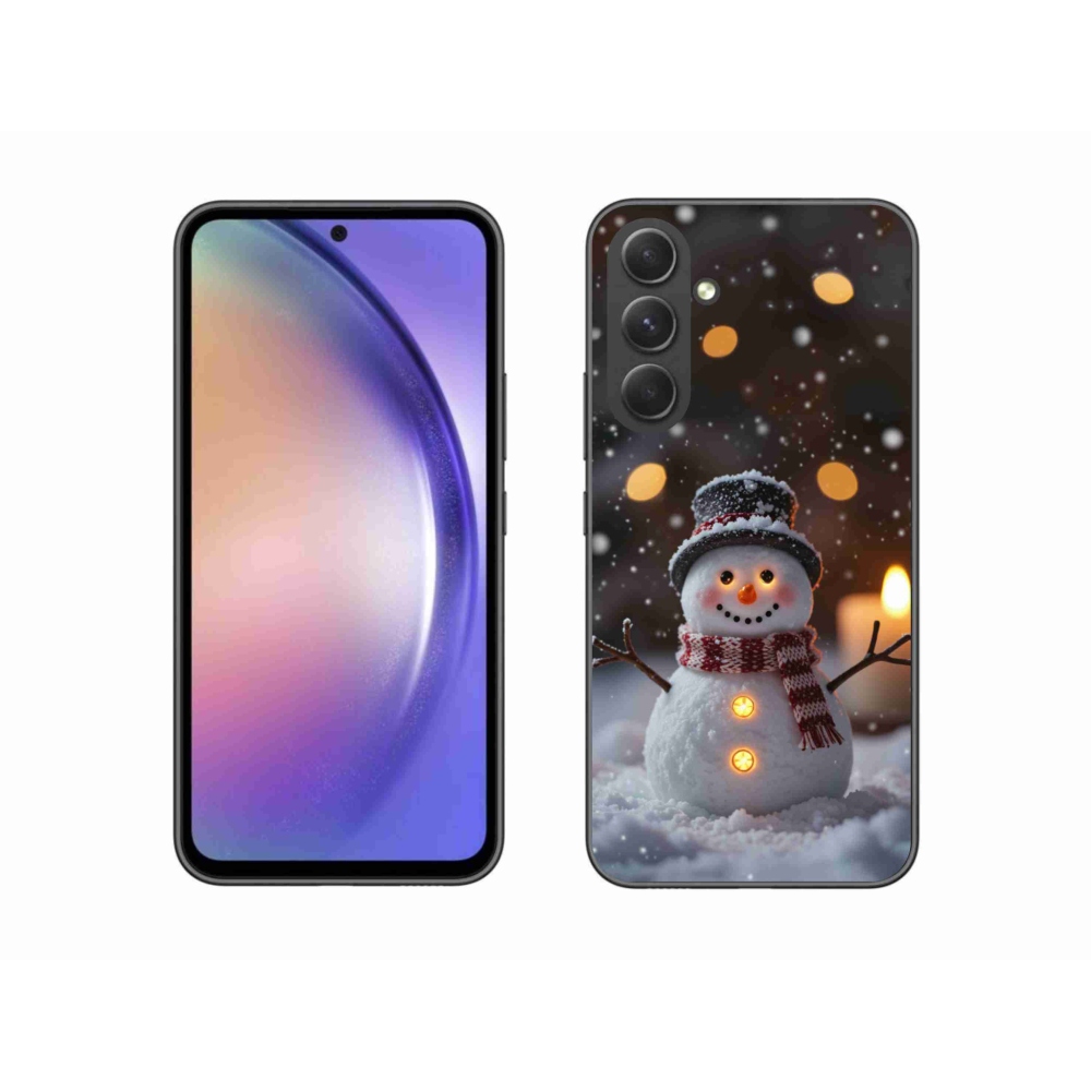 Gelový kryt mmCase na Samsung Galaxy A54 5G - veselý sněhulák