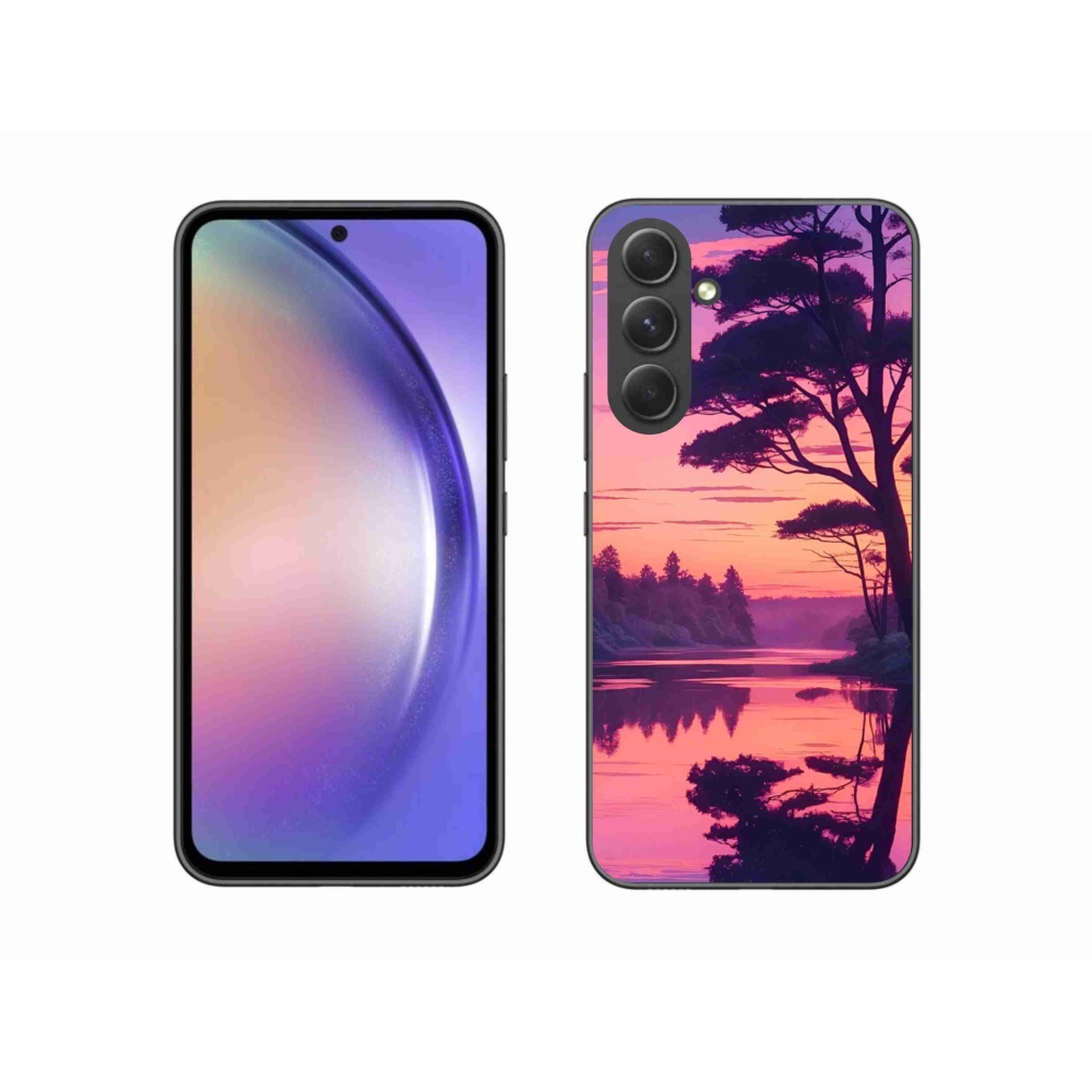 Gelový kryt mmCase na Samsung Galaxy A54 5G - západ slunce nad jezerem