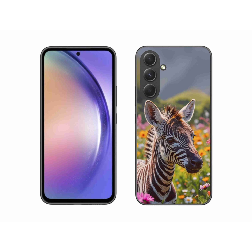 Gelový kryt mmCase na Samsung Galaxy A54 5G - zebra na louce