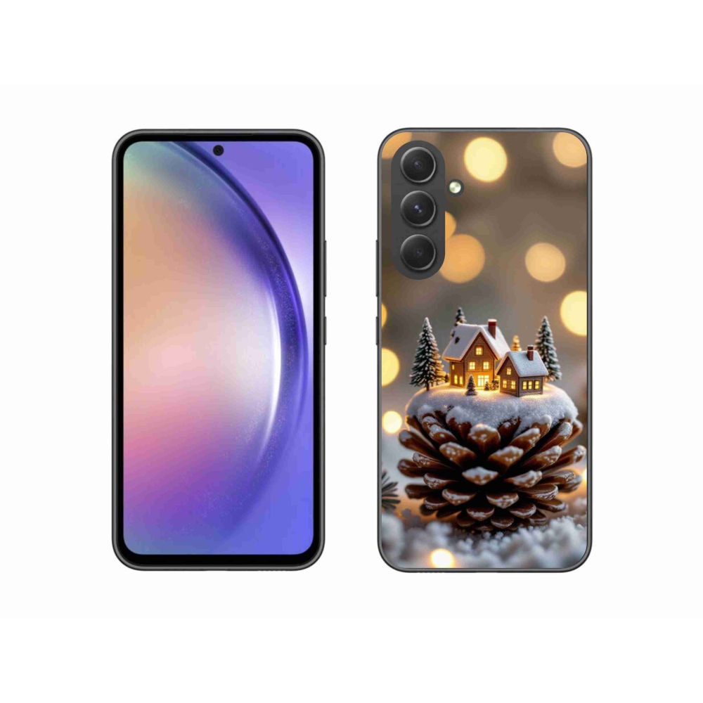 Gelový kryt mmCase na Samsung Galaxy A54 5G - zimní vesnička