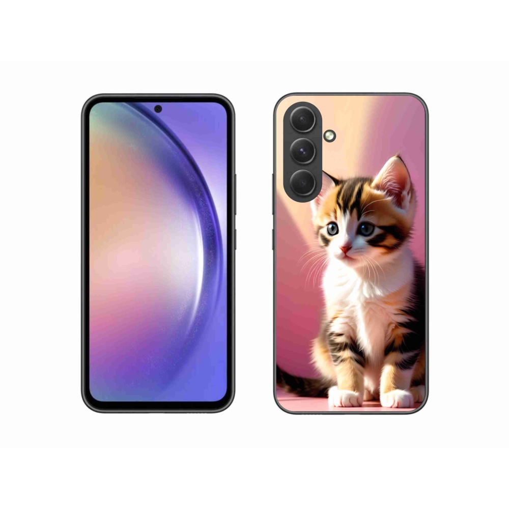 Gelový kryt mmCase na Samsung Galaxy A54 5G - zvědavé kotě 2